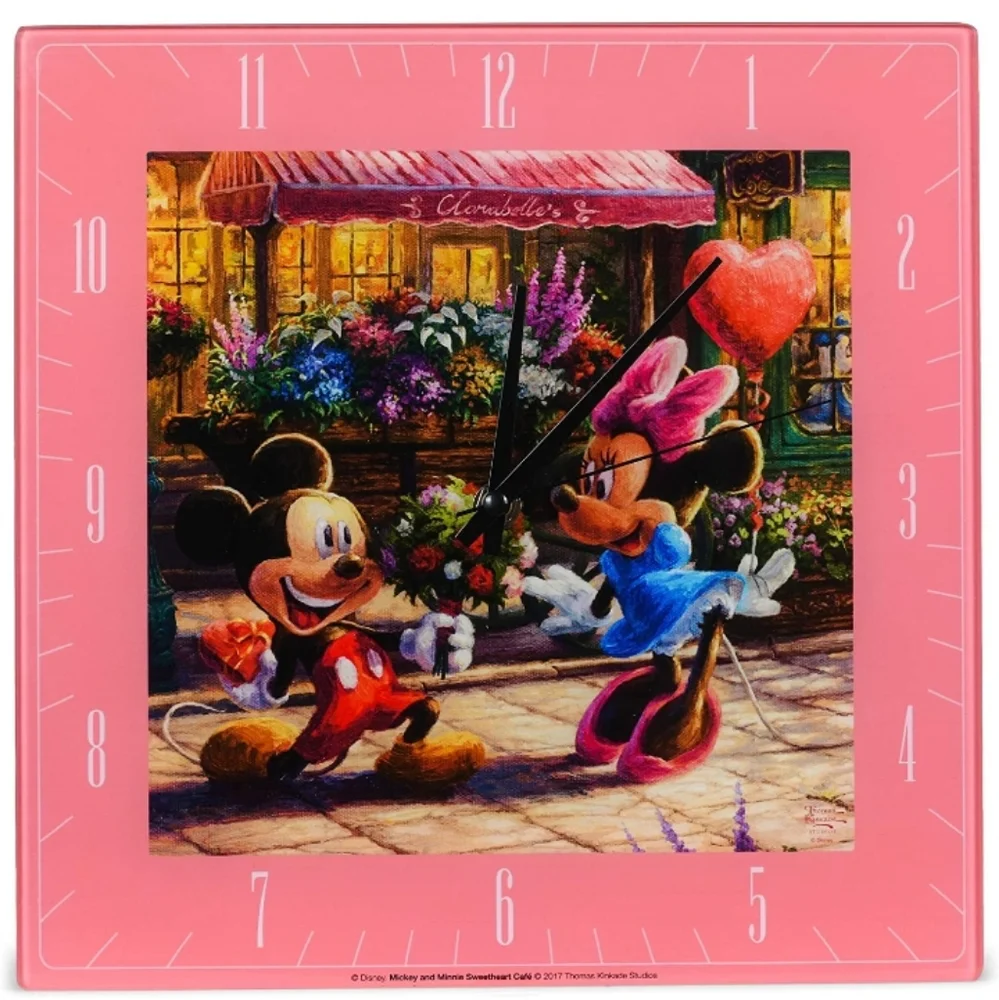 Mickey and Minnie Thomas Kinkade Clock